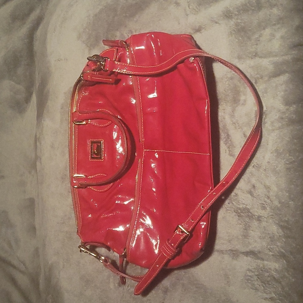 Dooney & Bourke Fuchsia Patent Leather Handbag - Picture 2 of 16